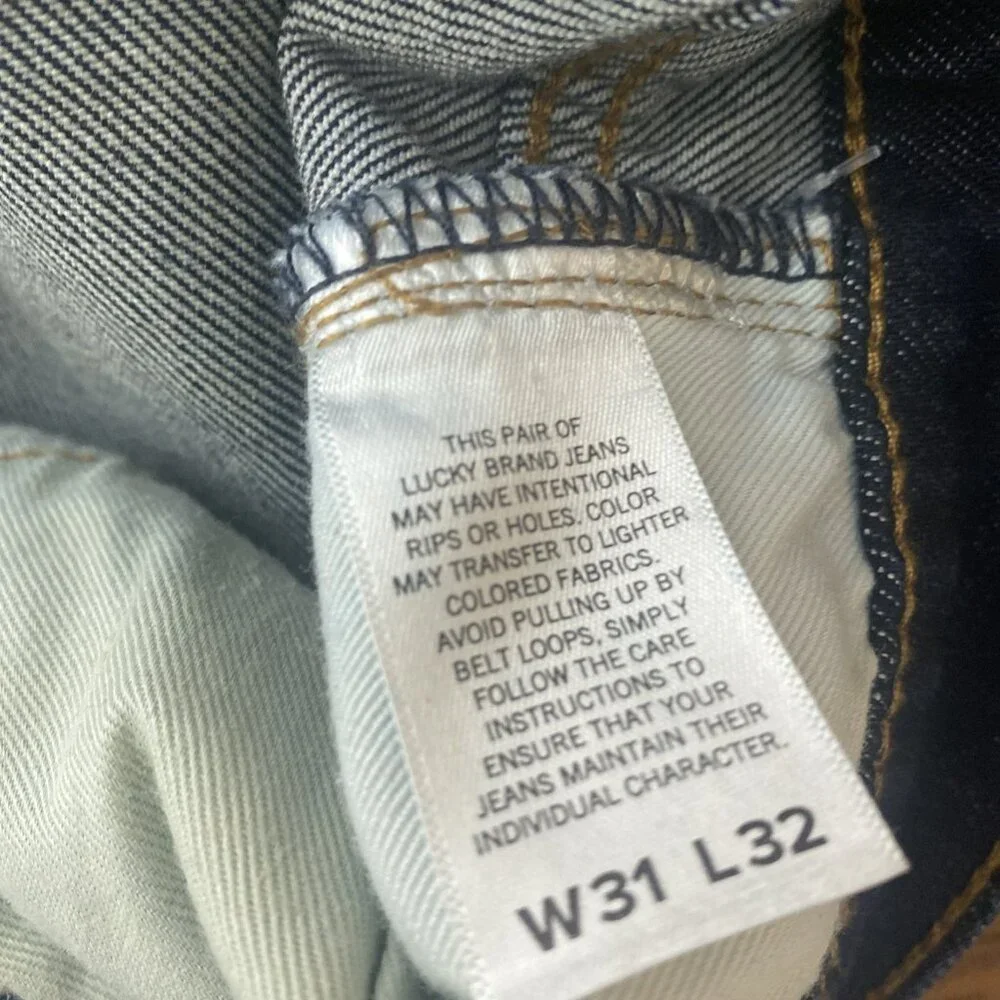 Lucky Brand Mens 31 x 32 410 Athletic Slim Leg Stretch Denim Jeans Dark Wash - Picture 11 of 12